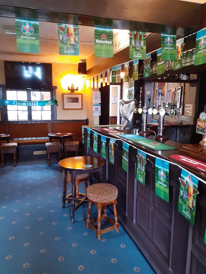 The bar and wooden beams